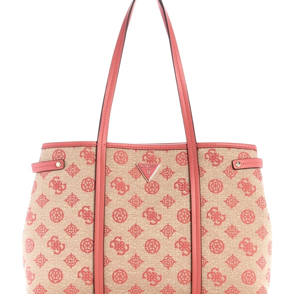 Guess‎ Red and Cream Patterned Tote - Picture 5 of 6